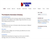 Tablet Screenshot of alabamainfo.com